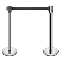 Barrière à ceinture rétractable télescopique Support de poteau Colonne de garde-corps Expansion Contrôle de foule Barrières de trafic rétractables