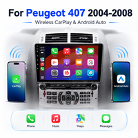 Service de personnalisation Autoradio Android 9 pouces IPS Audio haute résolution Caméra de recul pour Peugeot 407 2004-2008
