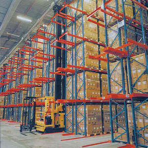 מערכת מדפים כבדה לתעלות צרות מאוד, מדפי משטחים למנהליות צרות, מלגזה, פלדה בצפיפות גבוהה, מדפי אחסון למחסן - Product Image 2