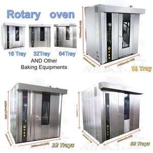 Four rotatif à air chaud diesel de haute qualité à 64 plateaux à vendre Four rotatif bon marché à pain commercial en Chine Four rotatif - Product Image 4
