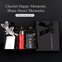 Grande boîte cadeau noire mate avec nœud en ruban de satin, boîte d'emballage rigide vide pour cadeau d'anniversaire, vente en gros