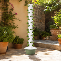 Tour hydroponique à 13 étages pour jardin potager domestique, pompe à eau, irrigation goutte à goutte automatique, support métallique