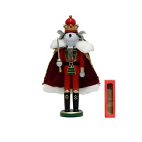 Lot de 24 nouvelles poupées de dessin animé de 30cm en bois casse-noisette roi cape souris Lotus pour la décoration de la maison festive pour les coffrets cadeaux de vacances de Noël