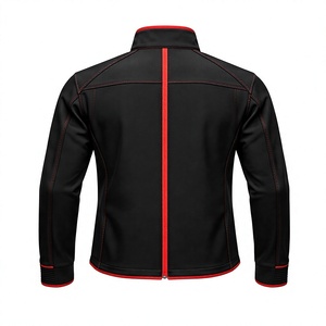 Black Softshell Tracksuit <b>Jacket</b> Zip Up Stand Collar <b>Lightweight</b> Outdoor Workwear Sportswear - Product Image 4