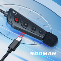 Intercom de casque sans fil Y2 IPX6 étanche BT 6.0 avec double réduction de bruit et assistant vocal, portée de 10 m pour 2 motards