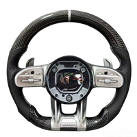 Volant en cuir noir surpiqué pour Mercedes-Benz W17 W202 W203 W204 W205 W206 W213 E63 C E S GLS G Class CLA Model