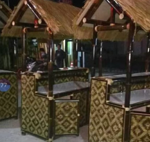 Natural Bamboo Booth Display Stall Custom Eco Friendly Retail <b>Pop</b> <b>Up</b> Kiosk for Market Event Exhibition Resort - Product Image 2