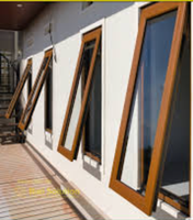 Cadre en aluminium à rupture thermique étanche auvent de fenêtre à charnière pour villa pour salle de bain cuisine espaces extérieurs