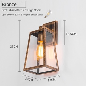 Applique murale en verre à induction LED pour l'extérieur, minimaliste et moderne, alimentée à l'énergie solaire IP65, couloir de jardin, villa, cour, rue E27 - Product Image 2