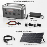 Station de recharge solaire portable 1,6 kWh pour camping-car et camping en extérieur, charge rapide, multi-ports