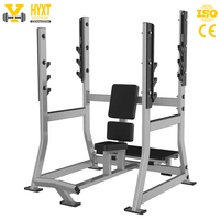Barre d'haltères de sécurité robuste pour usage commercial avec structure en acier, modèle HUANYU HY40, 1555x1335x1670mm, 137kg