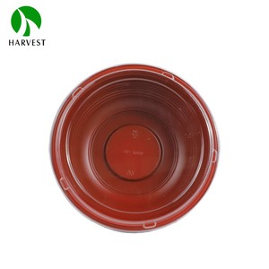 Fabricants de contenants de nouilles jetables en plastique HD-550 écologiques bol à ramen rond rouge togo - Product Image 3