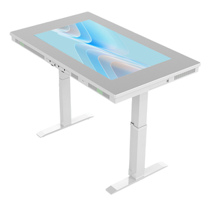 Real Interactive Touchscreen Table <strong>LCD</strong> Android/Windows Smart Digital Multi Touch Screen Auto-adjustable Legs for Coffee Store - Product Image 3