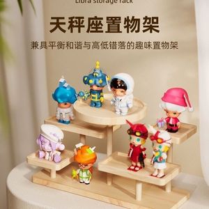 Solid wood display <b>stand</b> with tiers, creative wooden ornaments and decorations, Instagram-worthy multi-layer storage rack - Product Image 1