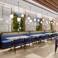 Nouveauté : Ensemble de mobilier de restaurant commercial de luxe 5 étoiles pour intérieur, tables et chaises en marbre modernes pour hôtels et cafés de Foshan