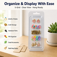 Plateau en plastique transparent avec couvercle, multi-compartiments, pour emballage de bougies, insert pour boîte cadeau, usage artisanal et industriel, vente en gros