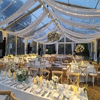 Grande tente de réception de mariage en plein air avec toit transparent pour les événements à vendre
