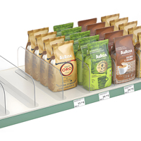 Système de poussoir à ressort en plastique pour boissons et cigarettes de supermarché, séparateur d'étagère à largeur réglable pour présentoir