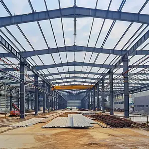 China Free Designs Totalmente Equipado Transportável Grande Espaço Metal Frame Estrutura De Aço Leve Armazém Industrial Para Armazenamento