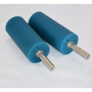 Roue omnidirectionnelle en caoutchouc avec poulie en nylon à roulement revêtu de PU, rouleau en silicone, rouleau en polyuréthane non motorisé personnalisé - Product Image 3