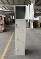 Armoire de classement en acier ZHENKE à 4 portes avec serrure à clé, résistante à la rouille, casier métallique durable pour salle de sport, bureau, usine