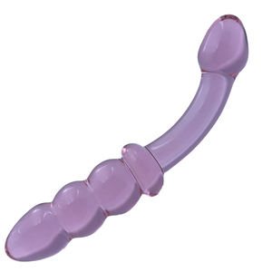Borosilikatglas Dildo Penis Prostata- & SPOT-Massagegerät für Frauen Umweltfreundliches Rosa Sexspielzeug - Product Image 1