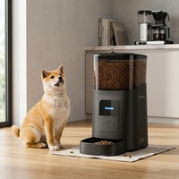 Comedero Inteligente para Mascotas con Control Automático de Carga, Dispensador de Acero Inoxidable de 6L, Temporizador de Alimentación, Gran Capacidad, Aplicación para Perros y Gatos, con Wifi