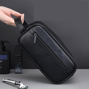 JY010 Neceser de Viaje <span class=keywords><strong>para</strong></span> Hombre, Bolsa de Aseo Portátil de PU, Bolsa de Cosméticos de Mano, Bolsa de Almacenamiento Simple y Elegante - Product Image 2