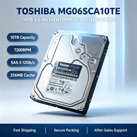 Disque dur SAS d'entreprise Toshiba MG06SCA10TE 10 To, 3,5 pouces, 7200 tr/min, 12 Gb/s, cache 256 Mo, disque dur interne pour serveur