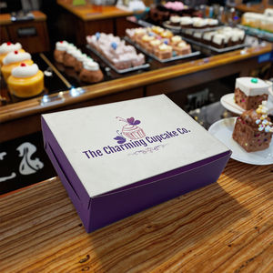 กล่องคุกกี้แบบพับได้พิมพ์โลโก้ตามสั่งกระดาษลูกฟูกเคลือบด้านและบรรจุภัณฑ์ขนมส่วนบุคคลลายนูน - Product Image 1