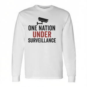 T-shirt à manches longues unisexe à col rond One Nation Under Surveillance pour adulte, promotionnel - Product Image 2