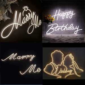 BH Wholesale Enseigne néon LED lumineuse personnalisée, motifs Joyeux <span class=keywords><strong>Anniversaire</strong></span> et Mariage, pour Dropshipping, Décoration Chambre, Fête, Maison - Product Image 5