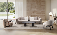 Canapé-lit moderne et durable avec structure en bois et revêtement en laine pour la maison, le bureau, le salon, la salle à manger et l'hôtellerie
