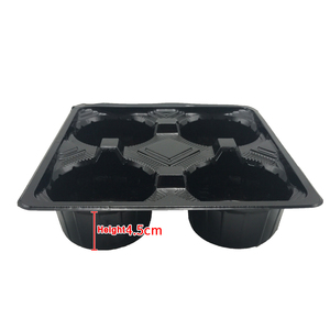 PET Dày Dùng Một Lần Takeaway 4 Divider Cà Phê Cup Chủ/Trà Sữa Uống Lấy Đi Bao Bì Khay Nhựa - Product Image 6