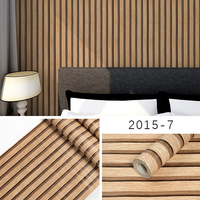 Papier peint PVC auto-adhésif imperméable à motif grille, vente en gros d'usine, pour la décoration murale de chambre à coucher