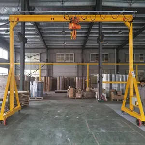 CE Certification Warehouse Material Lifting Motorized Travelling 5ton Portable Mobile Gantry Crane Price