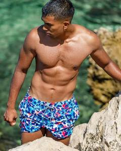 New Design Custom LOGO Print Swim <b>Trunks</b> Polyester Fabric <b>Men</b> Beach Shorts Cool Board Shorts Swimsuit <b>Men</b> - Product Image 1