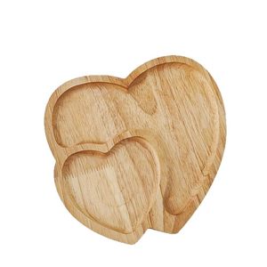 Plateau en bois en forme de cœur 23x20cm, design double cœur, pour restaurant, service à domicile, écologique - Product Image 5