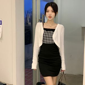 White Ice Silk Sun Protection Cardigan Thin Vest Shawl Women Summer UPF50 Solid Color Simple Style Outer Layer For Camisole - Product Image 2