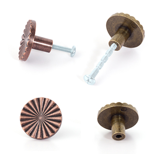Massive Zinklegierung Antik Bronze & Kupfer Runde Knöpfe Vintage Möbel Türgriffe und Zuggriffe für Küchenschränke Schubladen - Product Image 5