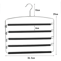 Cintres magiques en métal 5 en 1 pour pantalon, gain de place