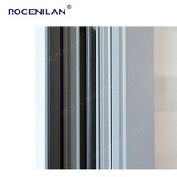 Puerta de Entrada de Vidrio de Doble Capa de Estilo Moderno Personalizada Rogenilan, Puerta Abatible con Marco de Aluminio para Uso Interior en Hogares