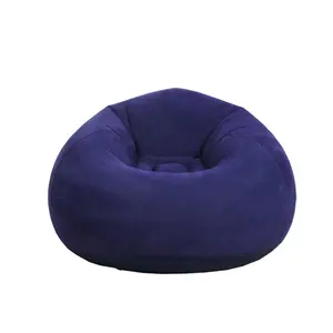 Chaise Pouf Gonflable Pliable Flocage Gonflable Paresseux Canapé Chaise Longue Ultra Doux pour La Maison Salon Chambre
