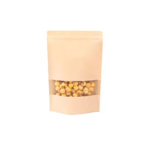 Sachet Doypack en papier kraft épais avec fenêtre transparente et fermeture zip, pour aliments, coloré et économique - Product Image 6