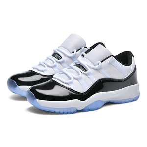 Scarpe da Basket Bbbomb Retro 11 Low per <span class=keywords><strong>Uomo</strong></span>, Bianche Nere Rosse, Tomaia in PU, Ammortizzazione e Assorbimento degli Urti, <span class=keywords><strong>Sneakers</strong></span> Sportive - Product Image 5