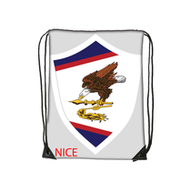 Sac à cordon avec texte patriotique de la Samoa américaine, sac à dos avec carte du drapeau de la Samoa américaine, sac à cordon léger pour la plage, la salle de sport, l'école