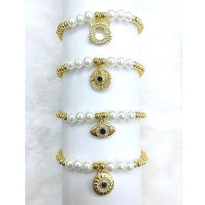 FM-LHB1170 Hermosa <span class=keywords><strong>Pulsera</strong></span> de Cuerda con Dije de <span class=keywords><strong>San</strong></span> <span class=keywords><strong>Benito</strong></span> Chapada en Oro, <span class=keywords><strong>Pulsera</strong></span> de Cuerda con Dije Religioso Chapado al por Mayor, <span class=keywords><strong>Pulsera</strong></span> para Mujer - Product Image 3