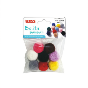 Iln Multicolored <b>Wool</b> Pompom 2.5 Cm <b>Craft</b> Decorations - Product Image 2