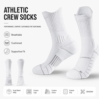 Chaussettes de sport haute performance avec logo personnalisé, chaussettes de basketball à poils épais, chaussettes de compression sportives parfaites pour l'entraînement en équipe