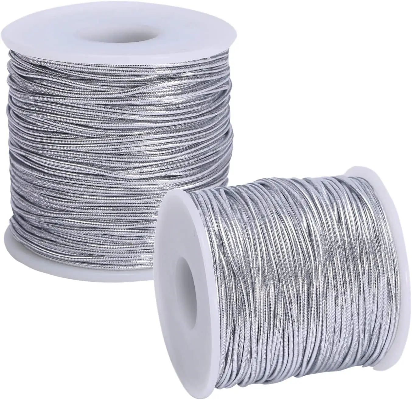 Factory Wholesale Gold Silver Shiny Lurex Elastic Cord Jewelry Thread Metallic Cords for hang tag